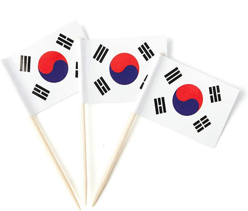 South Korea Flag Korean Small Toothpick Mini Stick Flags Decorations (100 Pcs)