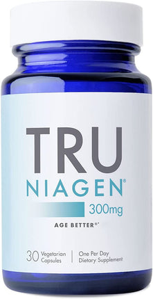 TRU NIAGEN - Patented Nicotinamide Riboside NAD+ Supplement. NR Supports Cellular Energy Metabolism & Repair, Vitality, Healthy Aging of Heart, Brain & Muscle - 30 Servings / 30 Capsules - Pack of 1